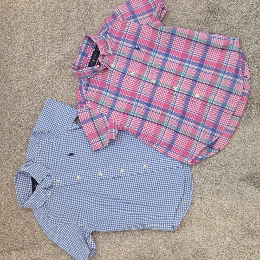Two Polo Ralph Lauren Button-Down Dress Shirts
